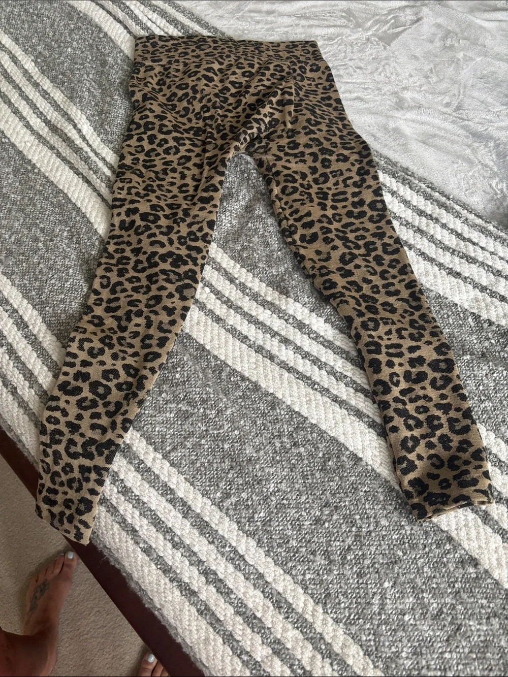 Leopard Print Women's Leggings - Brown/Black
